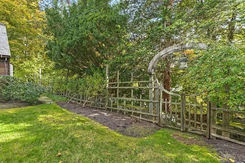 a view of a back yard of the house