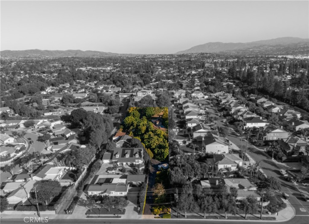 an aerial view of multiple house