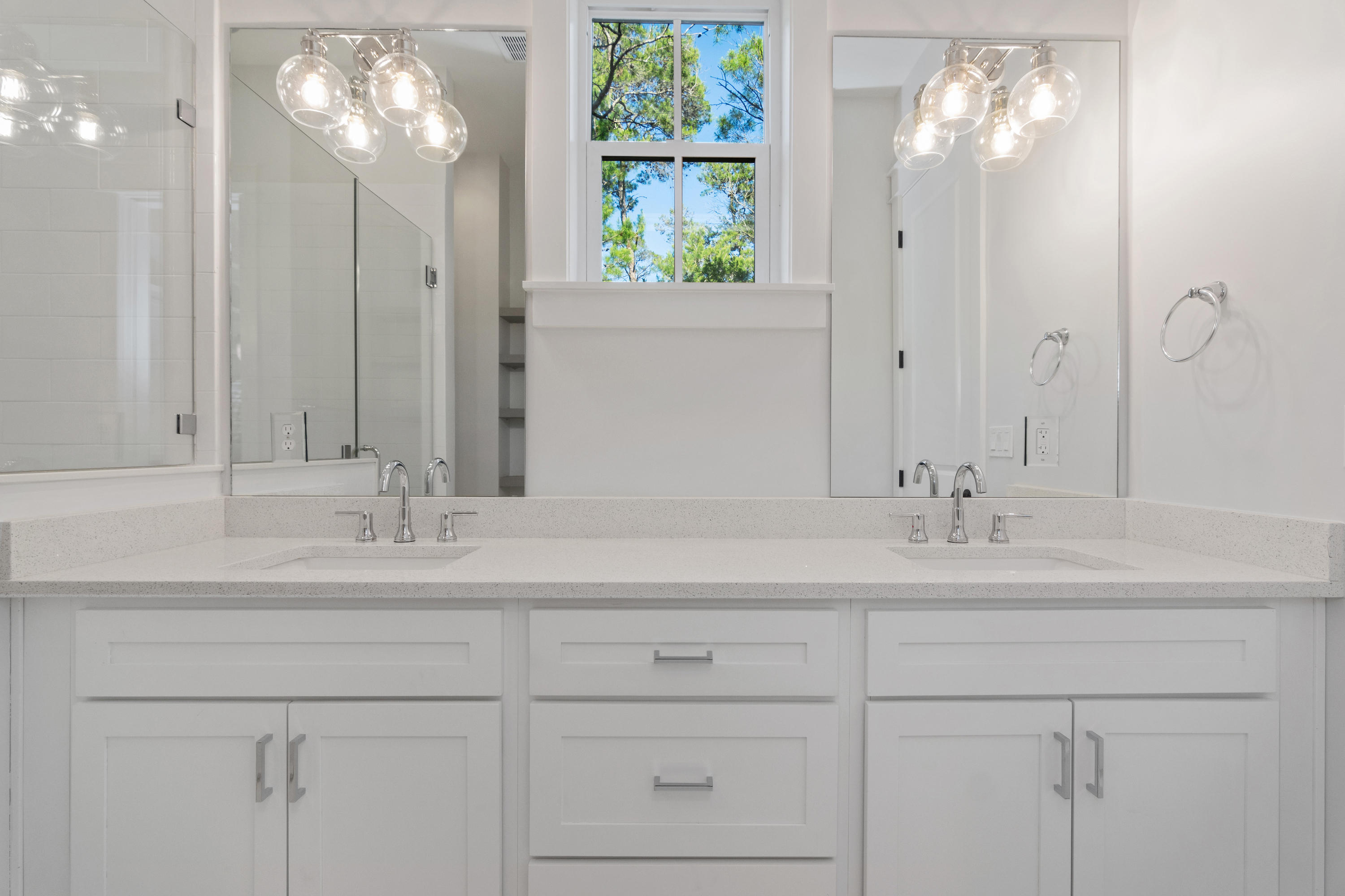 15 Lake Mist Ln Inlet Beach Inlet Beach, FL 32461 - Photo 18 of 48 a bathroom with a sink and a mirror