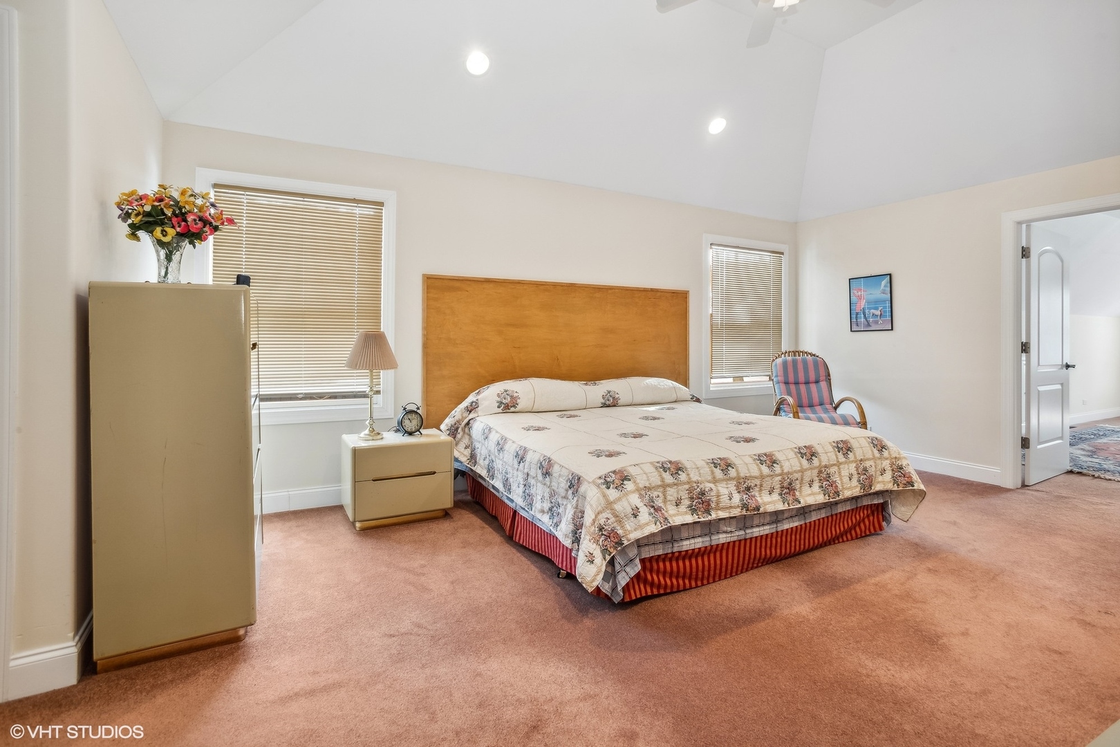 1034 East Woodrow Avenue Lombard, IL 60148 - Photo 17 of 36 a bedroom with a bed and a refrigerator
