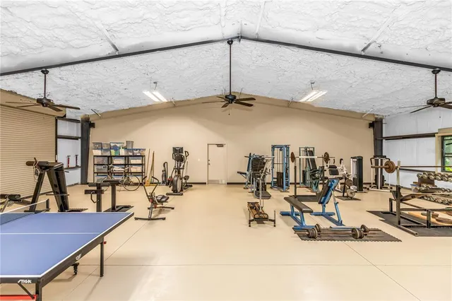 a view of a porch and garden