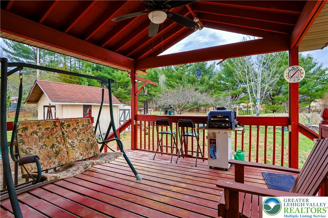 3134 Ross Road Saylorsburg, PA 18353 - Photo 27 of 47 a view of a balcony with wooden floor