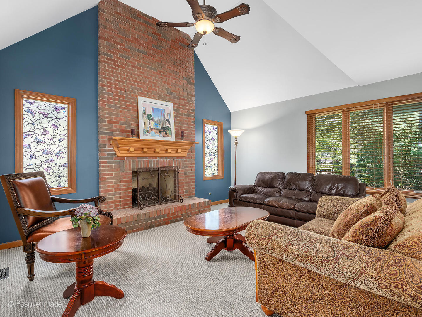 27W220 Jewell Road Winfield, IL 60190 - Photo 6 of 29 a living room with furniture and a fireplace