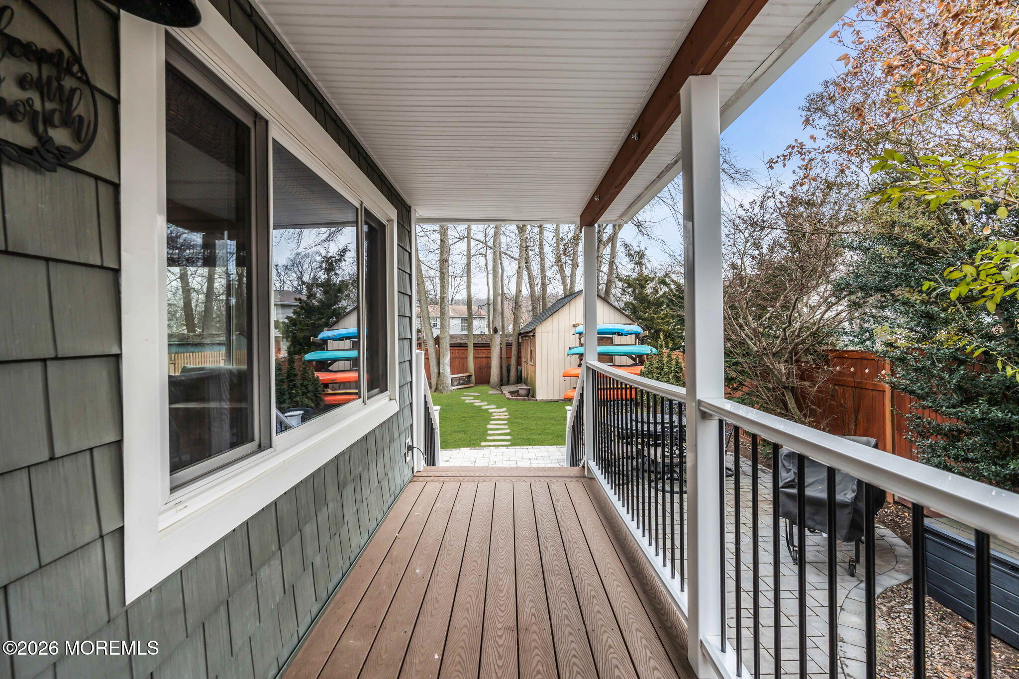 51 7th Street Belford, NJ 07718 - Photo 20 of 26 a view of a balcony with wooden floor