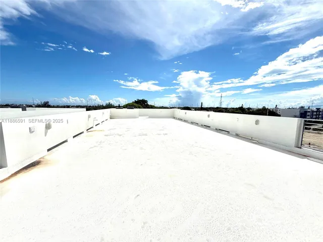 a view of a terrace with skyline