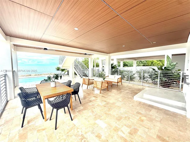 a view of an outdoor space with seating area