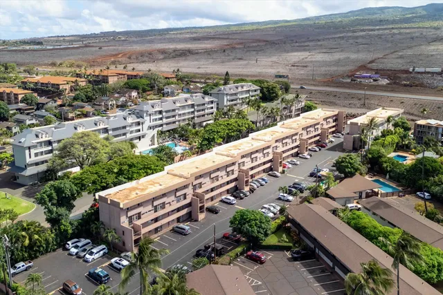 a view of a city and ocean view