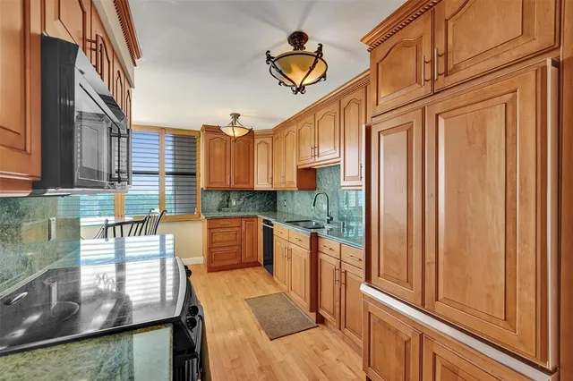 a balcony with city view