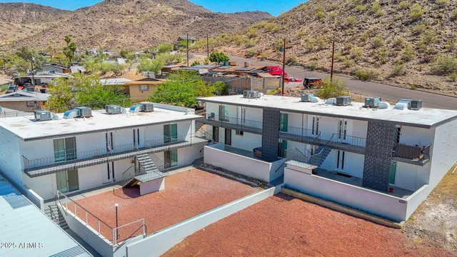 a view of city from balcony