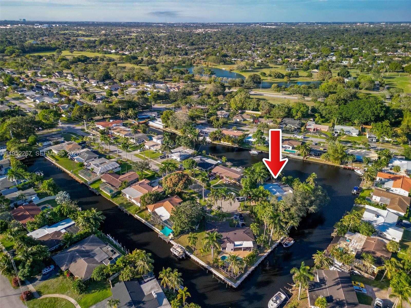 5741 Southwest 14th Street Plantation, FL 33317 - Photo 1 of 29 an aerial view of residential houses with outdoor space