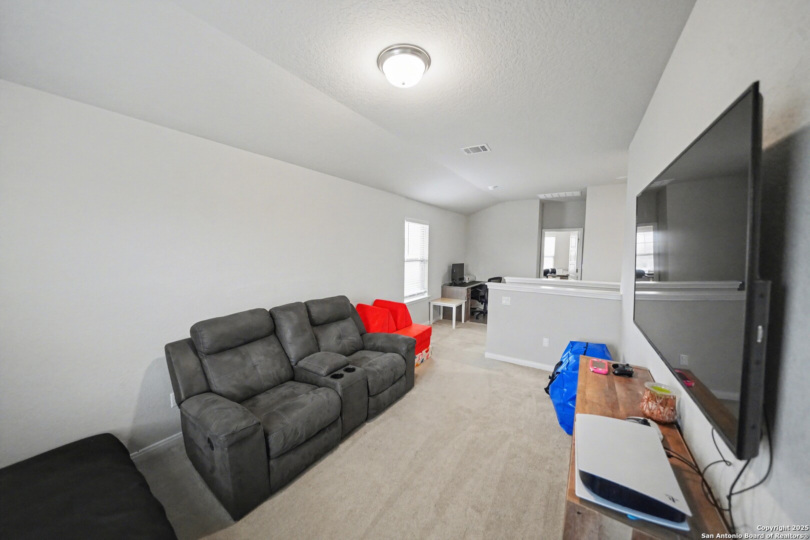 3083 Mondavi Crest Schertz, TX 78154 - Photo 31 of 47 a living room with furniture and a wooden floor