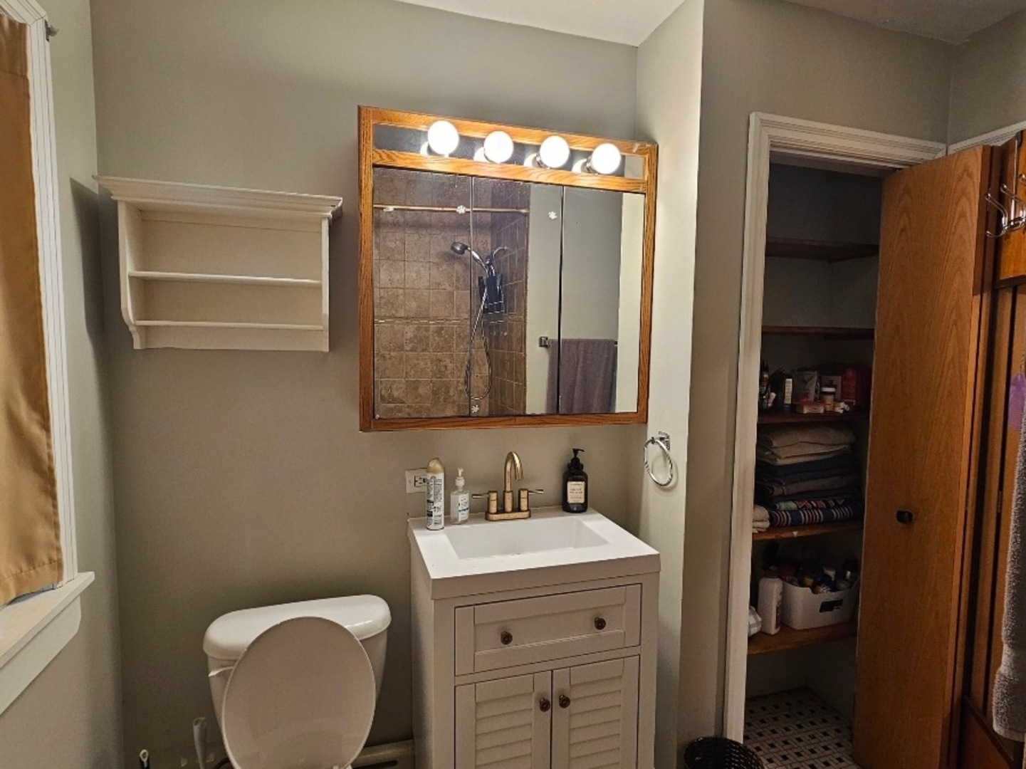 1506 Main Street Crete, IL 60417 - Photo 15 of 17 a bathroom with a sink a mirror and a toilet