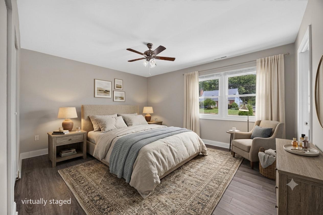 2106 North Rolling Road Windsor Mill, MD 21244 - Photo 12 of 24 Virtually staged - primary bedroom, bright & airy
