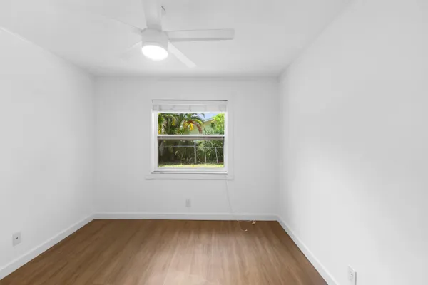 an empty room with a window
