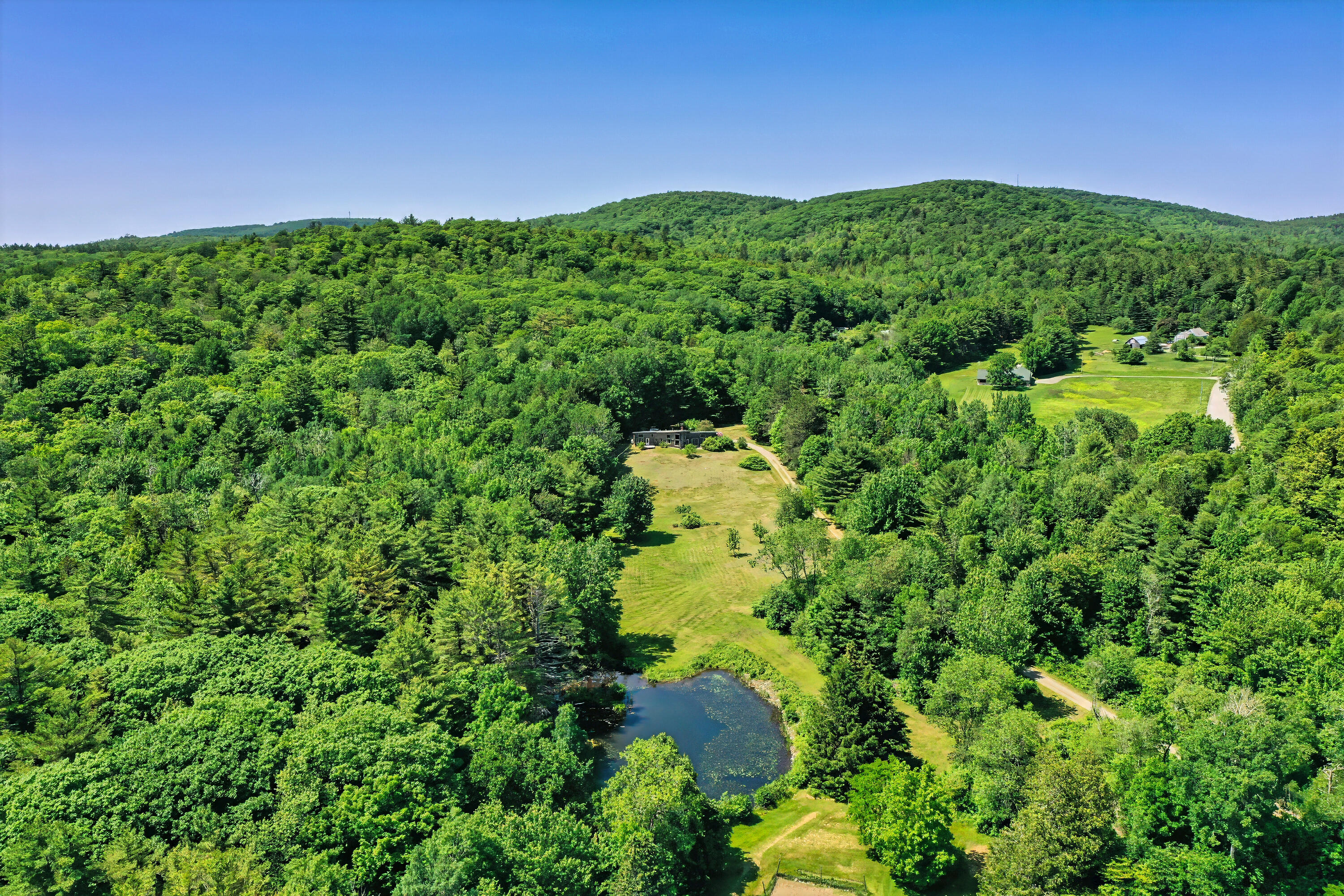 557 S Road Holden, ME 04429 - Photo 34 of 34 Aeiral view from South Rd overview to wo