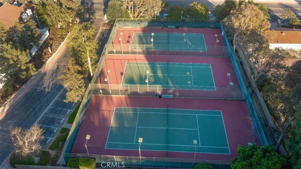 a view of a city with mountains in the background