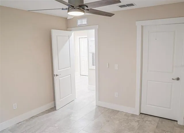 front view of a house with a patio