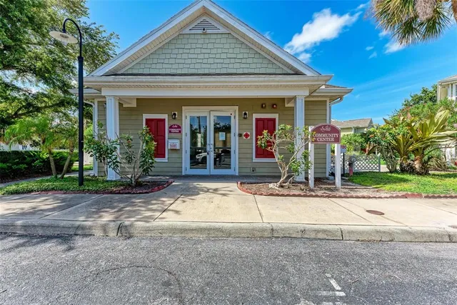 a view of yard with swimming pool and outdoor seating