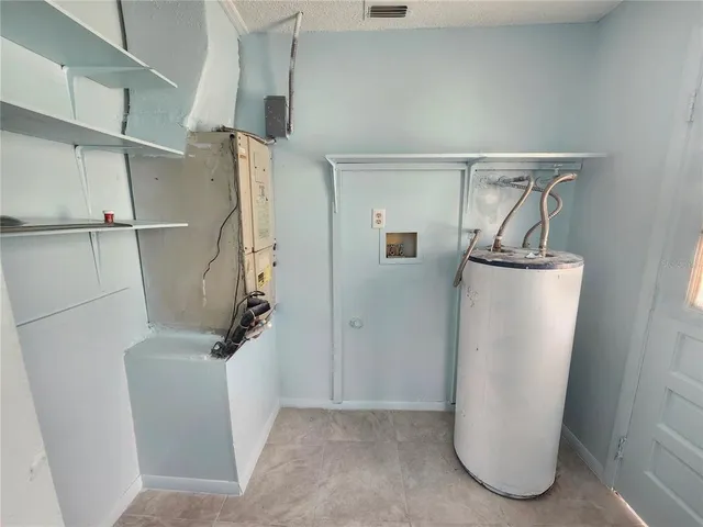 a view of water heater room