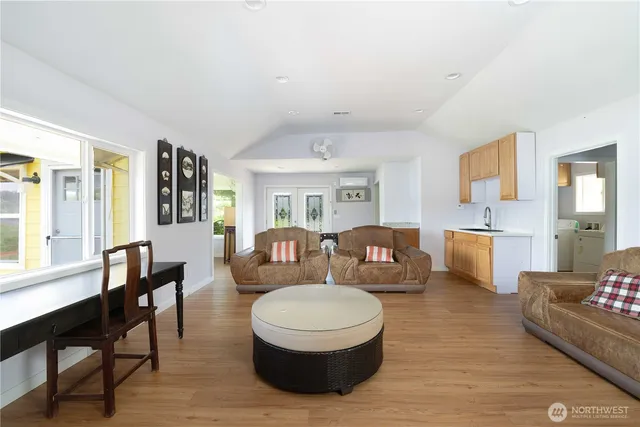 a bedroom with bed and window