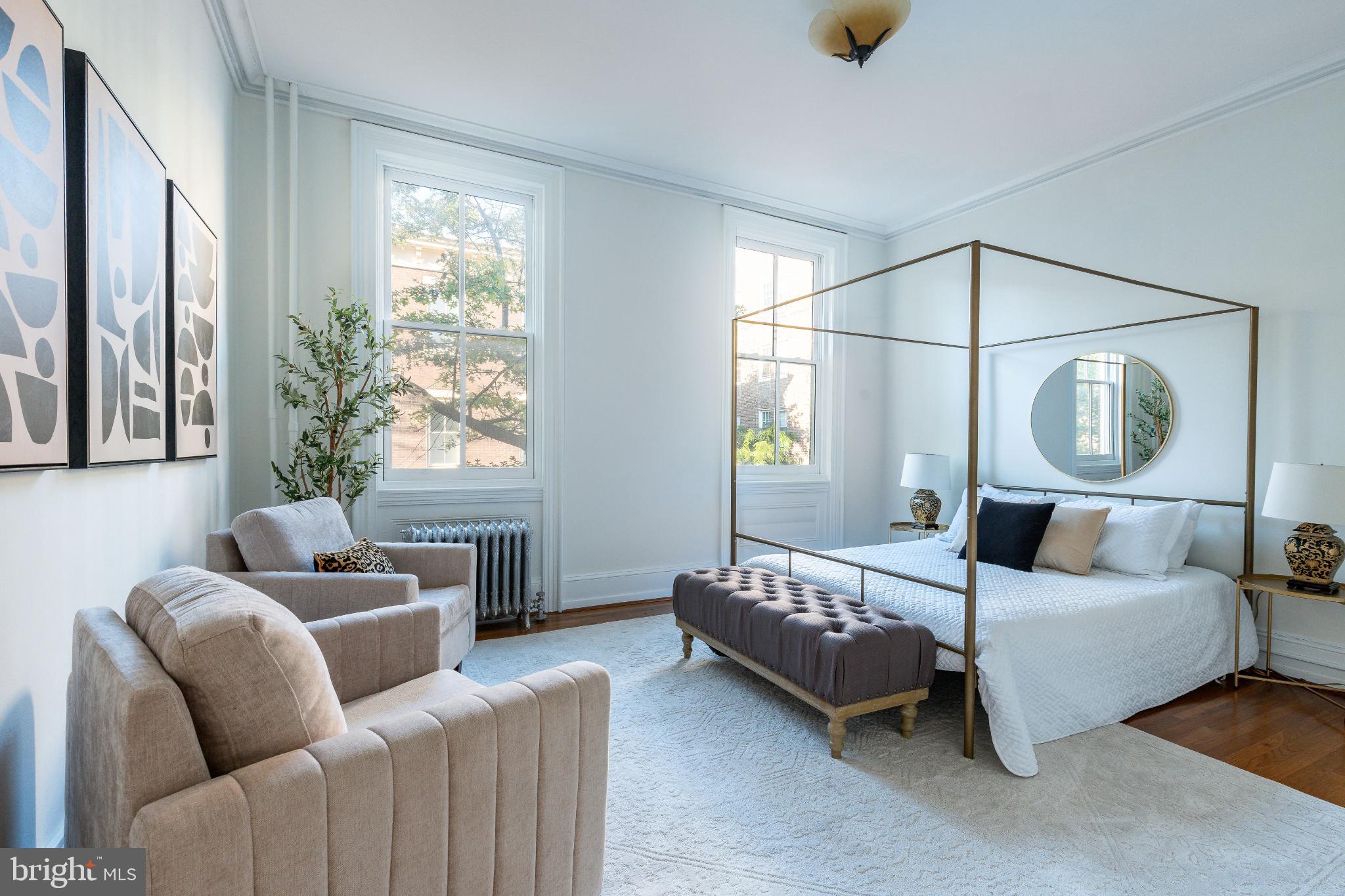2046 Cherry Street Philadelphia, PA 19103 - Photo 23 of 61 Serene bedroom with natural light and style.