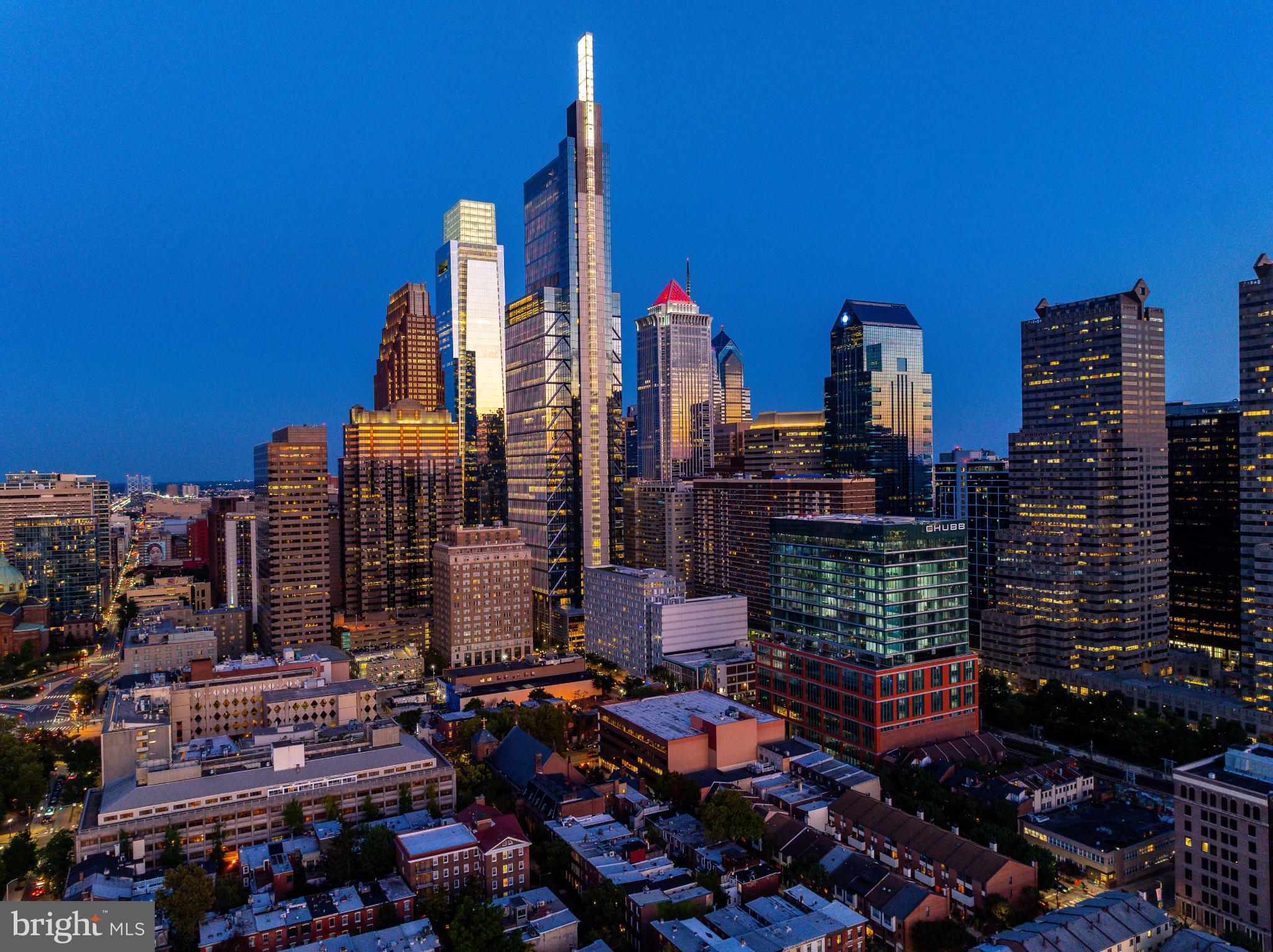 2046 Cherry Street Philadelphia, PA 19103 - Photo 51 of 61 Philadelphia skyline at twilight glow.