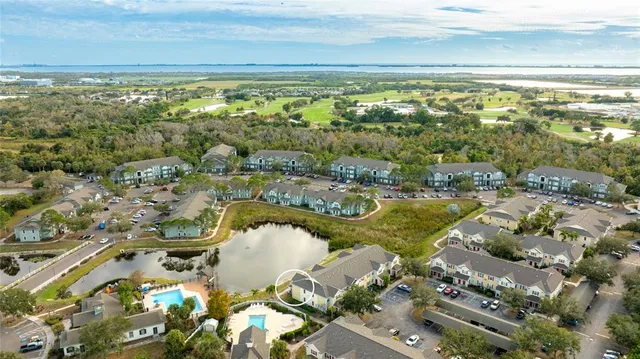 a view of a city with an ocean