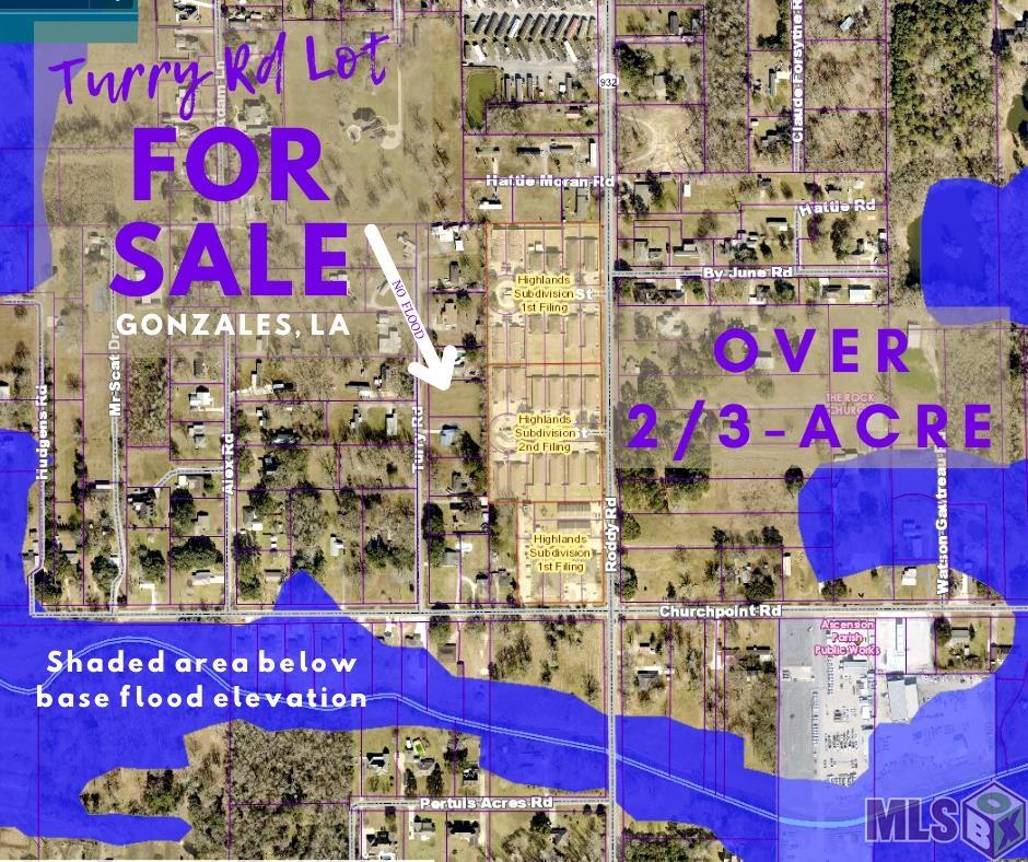 Tbd Turry Road Gonzales, LA 70737 - Photo 4 of 4 Flood Zone Map Overlay