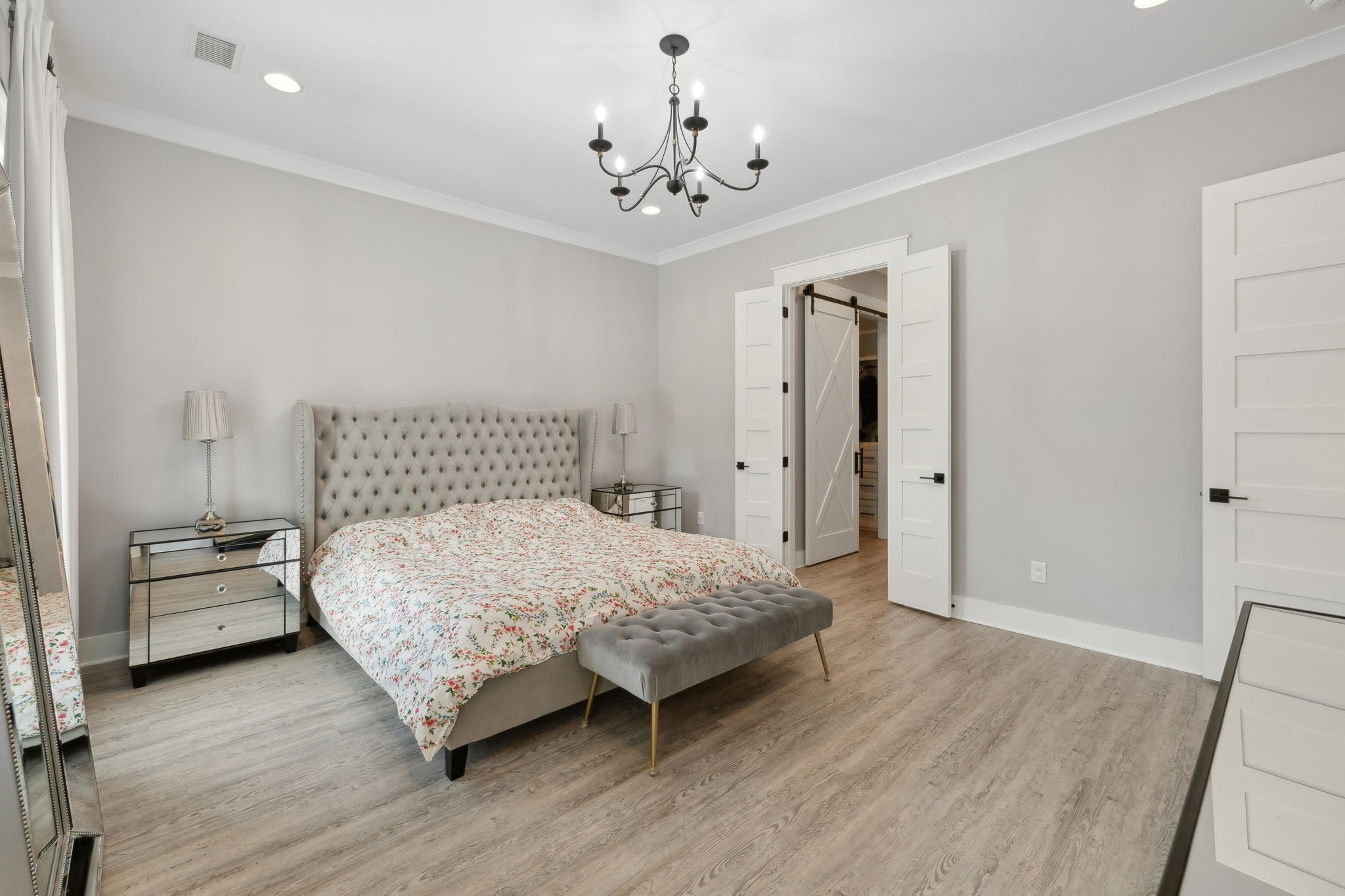 2648 Wilson Overall Road Murfreesboro, TN 37127 - Photo 25 of 92 a bedroom with a bed and a chandelier