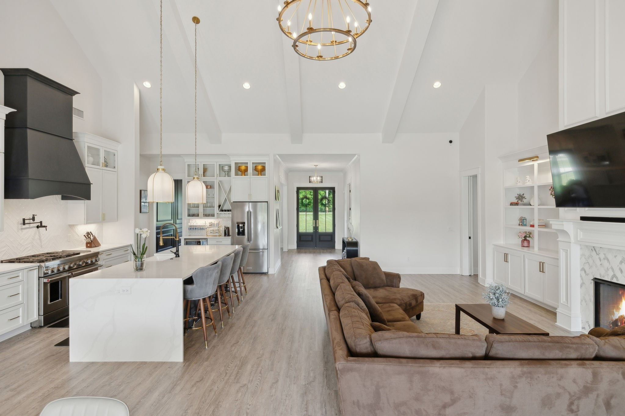 2648 Wilson Overall Road Murfreesboro, TN 37127 - Photo 55 of 92 a living room with fireplace furniture and a flat screen tv