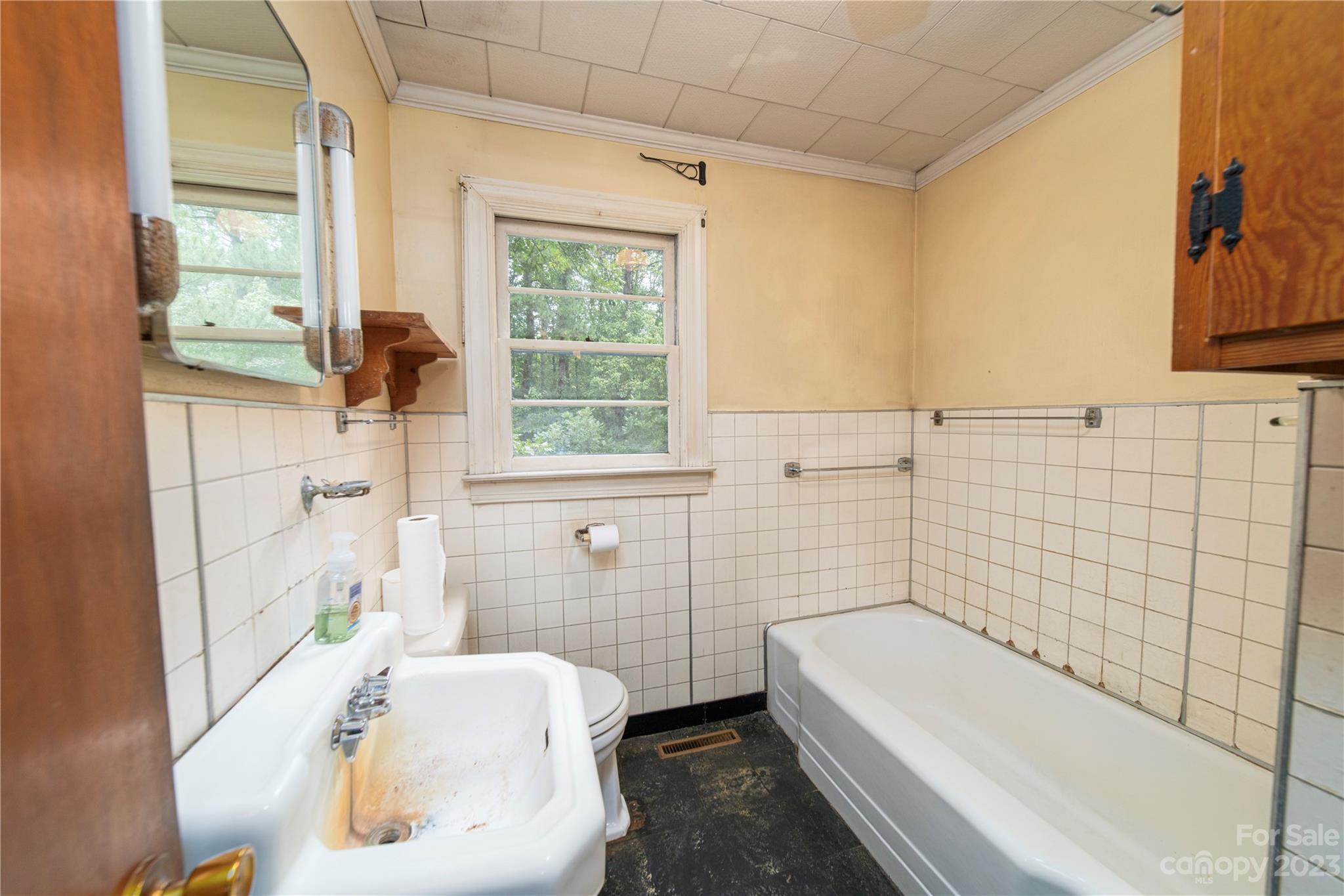 3980 Woodleaf Road Salisbury, NC 28147 - Photo 9 of 34 a bathroom with a sink a bathtub and a shower