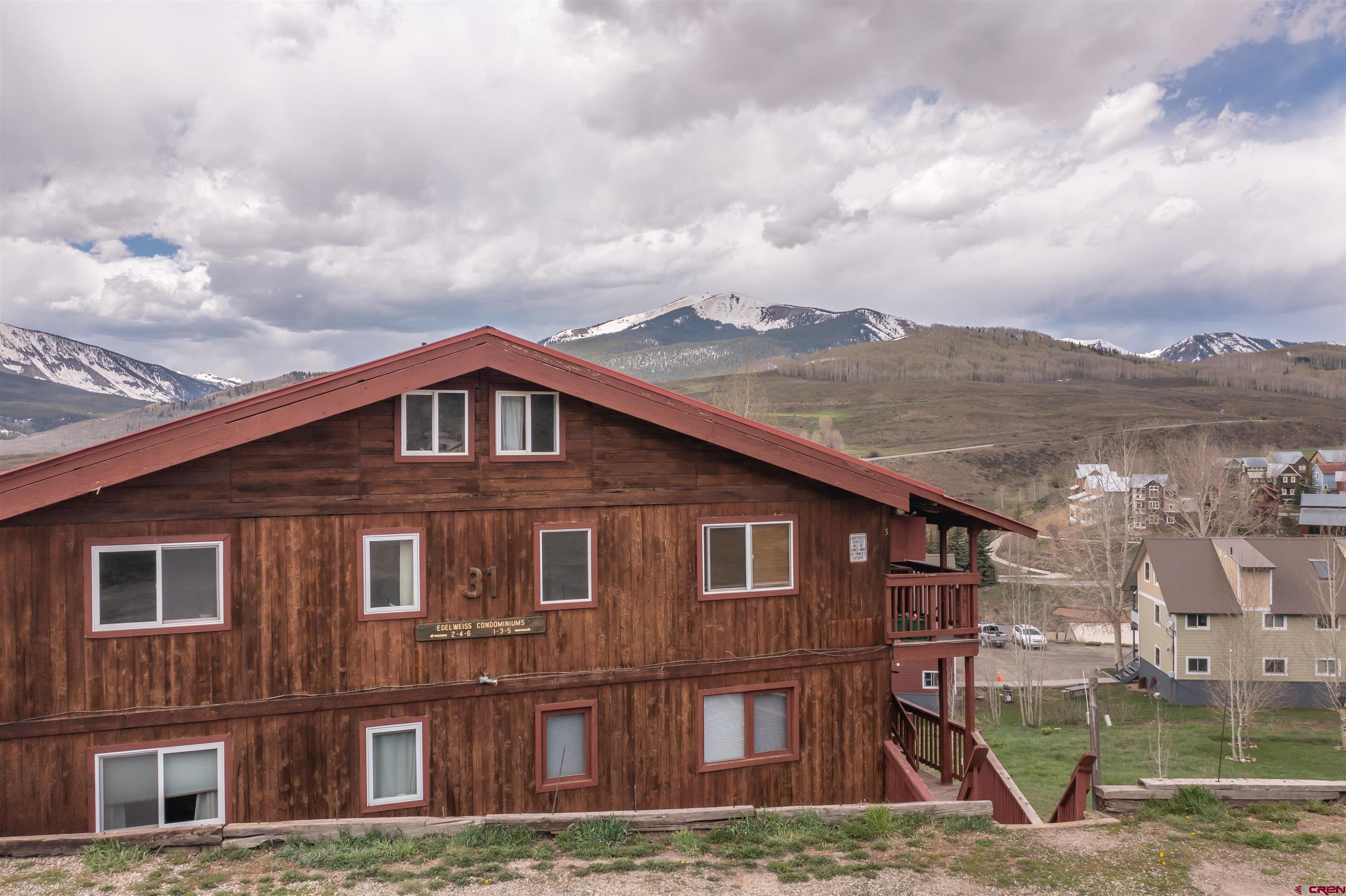 31 Castle Road, Unit 1 Crested Butte, CO 81225 - Photo 16 of 17 a view of a house with a backyard