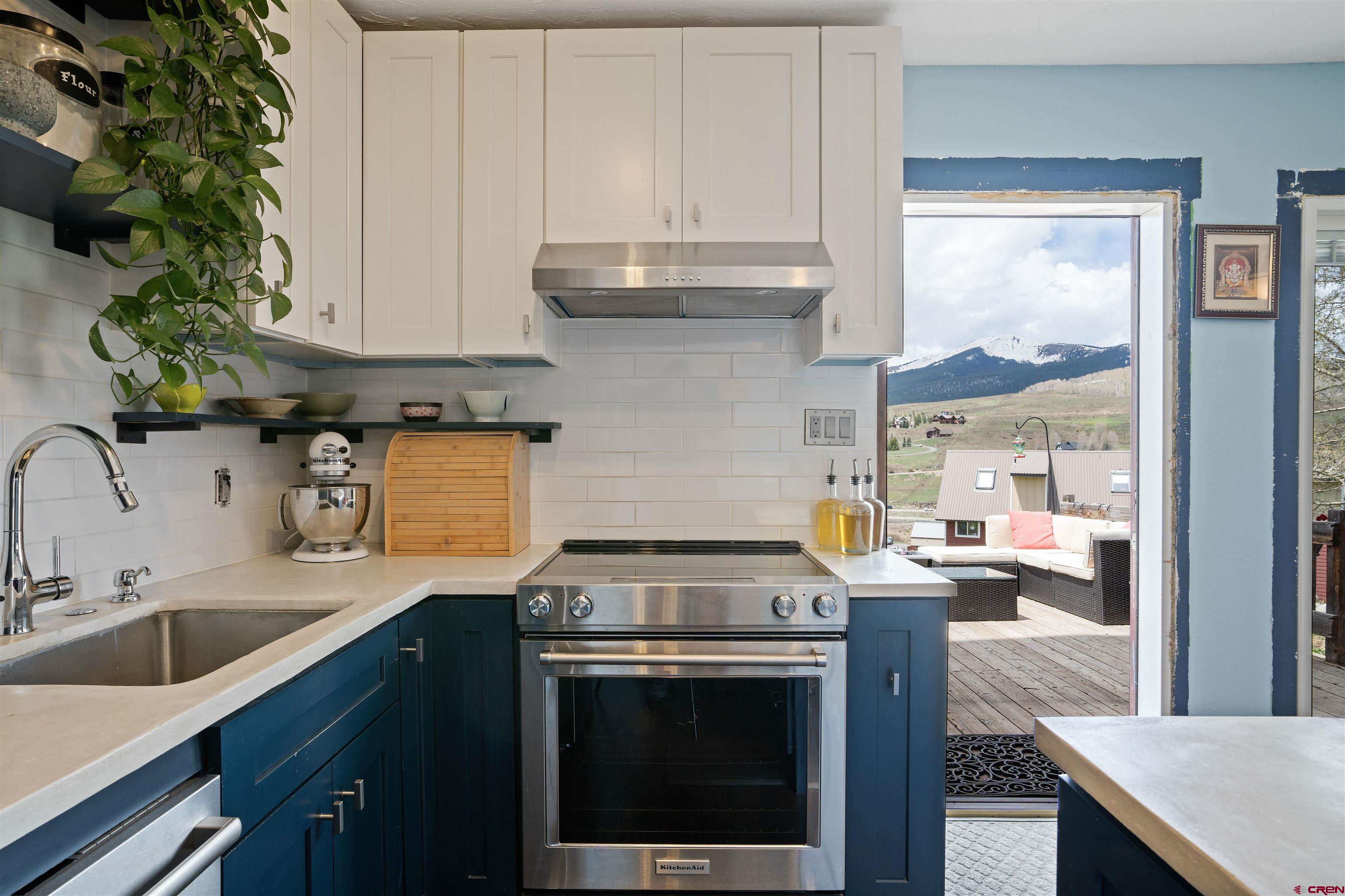 31 Castle Road, Unit 1 Crested Butte, CO 81225 - Photo 2 of 17 a kitchen with stainless steel appliances granite countertop a sink stove and cabinets