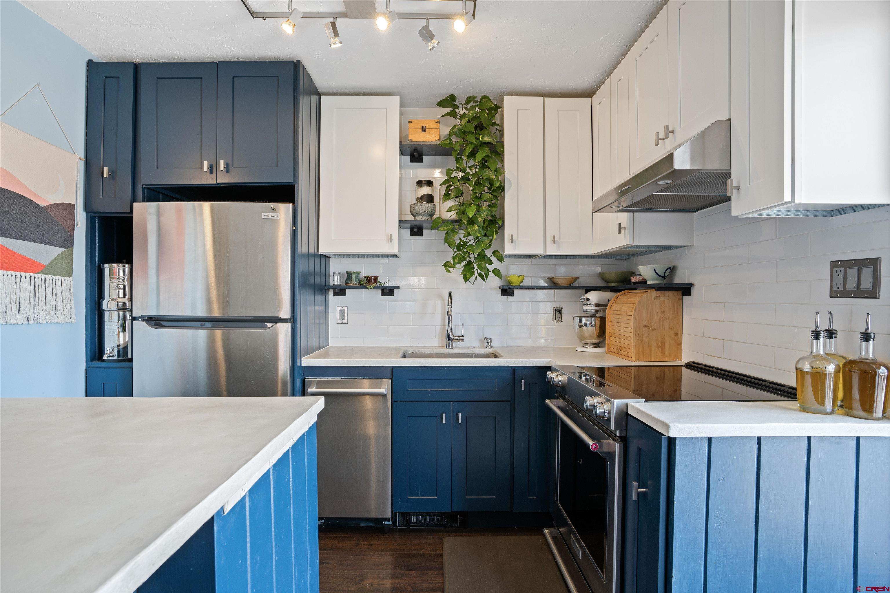 31 Castle Road, Unit 1 Crested Butte, CO 81225 - Photo 3 of 17 a kitchen with stainless steel appliances granite countertop a sink stove and refrigerator