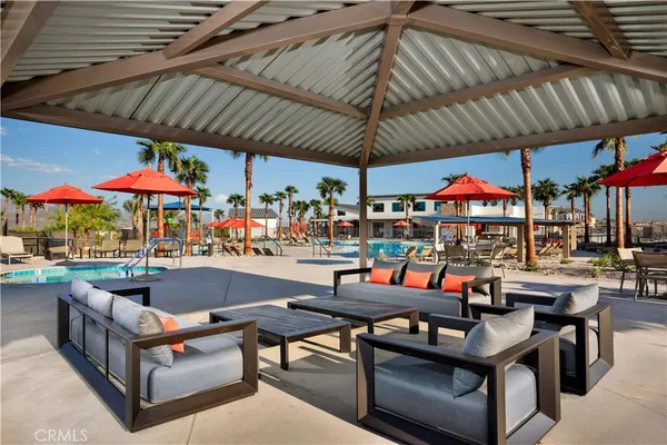 a outdoor space with a patio outdoor seating and city view