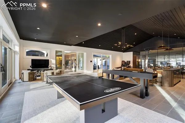 a kitchen with stainless steel appliances lots of counter space