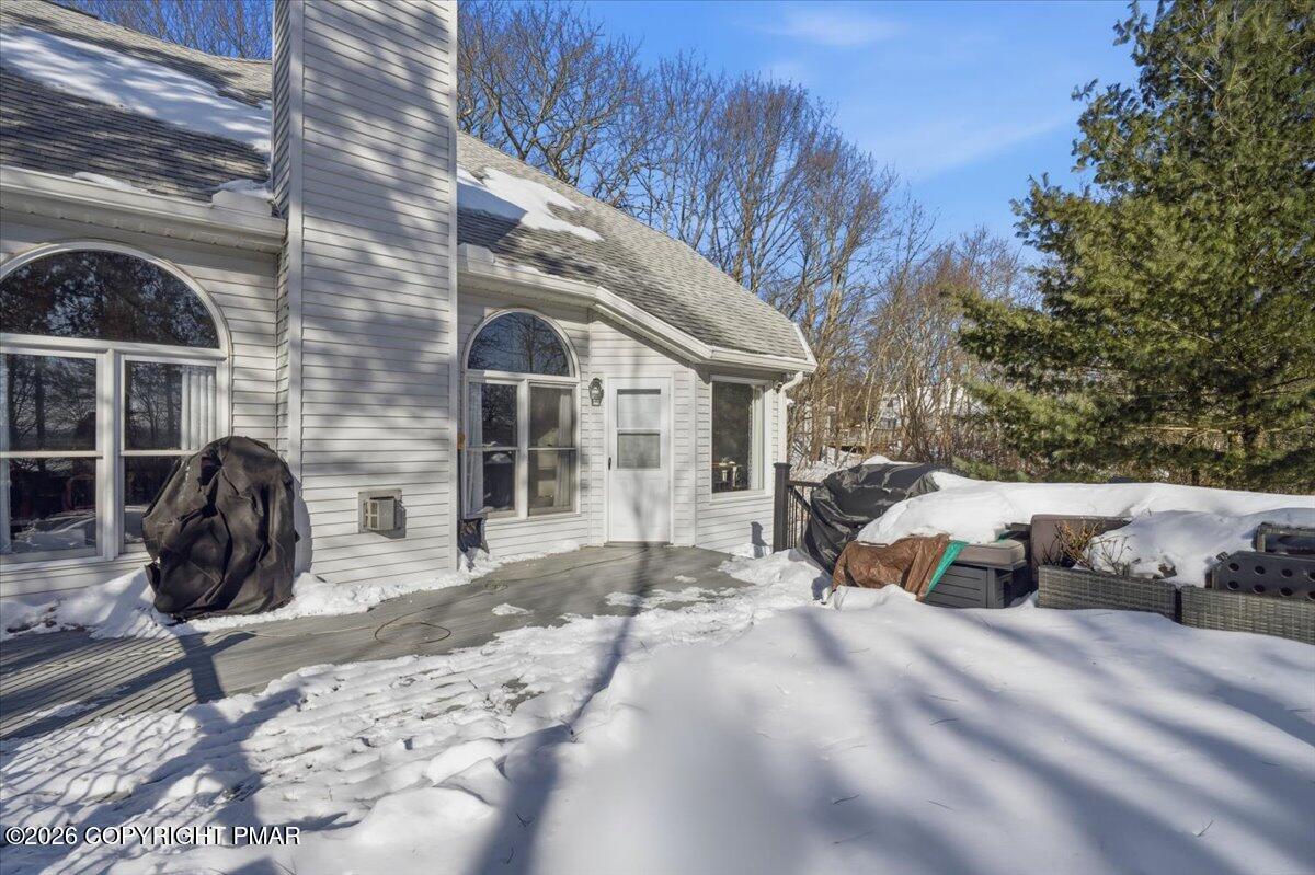 8824 Laird Road Stroudsburg, PA 18360 - Photo 26 of 53 a view of a lounge chair and fire pit in the patio