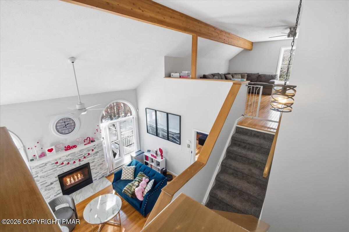 8824 Laird Road Stroudsburg, PA 18360 - Photo 9 of 53 a view of a living room with furniture and a flat screen tv
