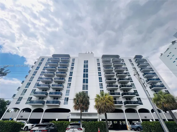 a car parked in front of a building