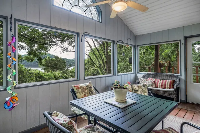 a view of a outdoor seating area with furniture