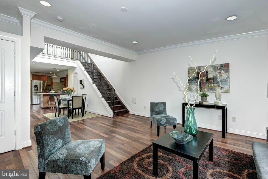 1424 L Street Southeast, Unit 302 Washington, DC 20003 - Photo 11 of 22 Living room view to dining area upper level