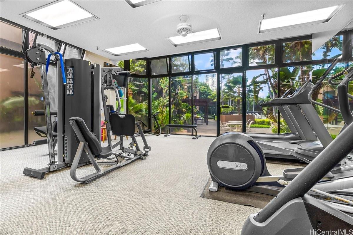 5333 Likini Street, Unit 1110 Honolulu, HI 96818 - Photo 23 of 25 a view of a room with gym equipment