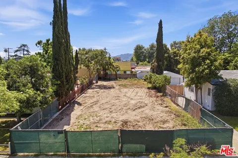 a view of a yard with plants