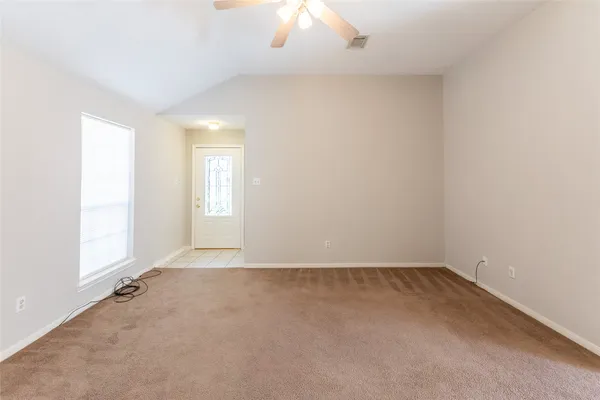 an empty room with a window