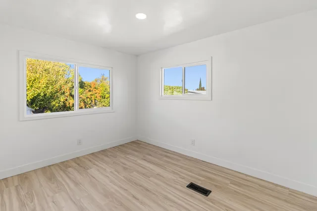 an empty room with a window