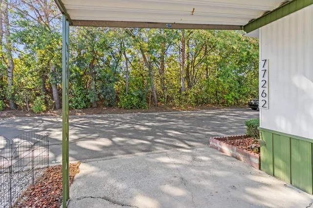 a view of a backyard