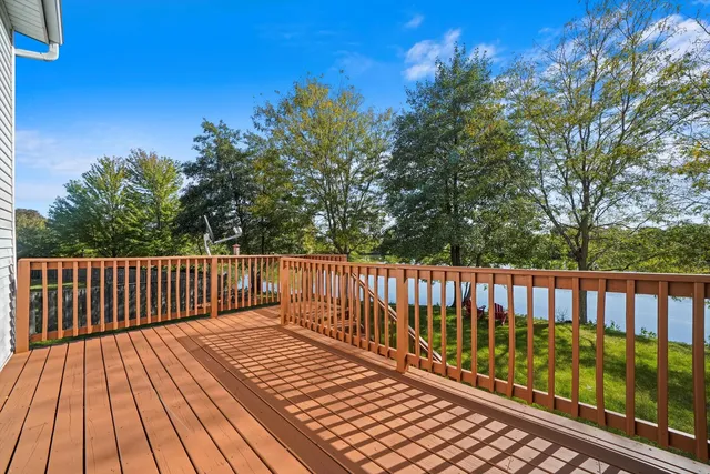a view of wooden deck