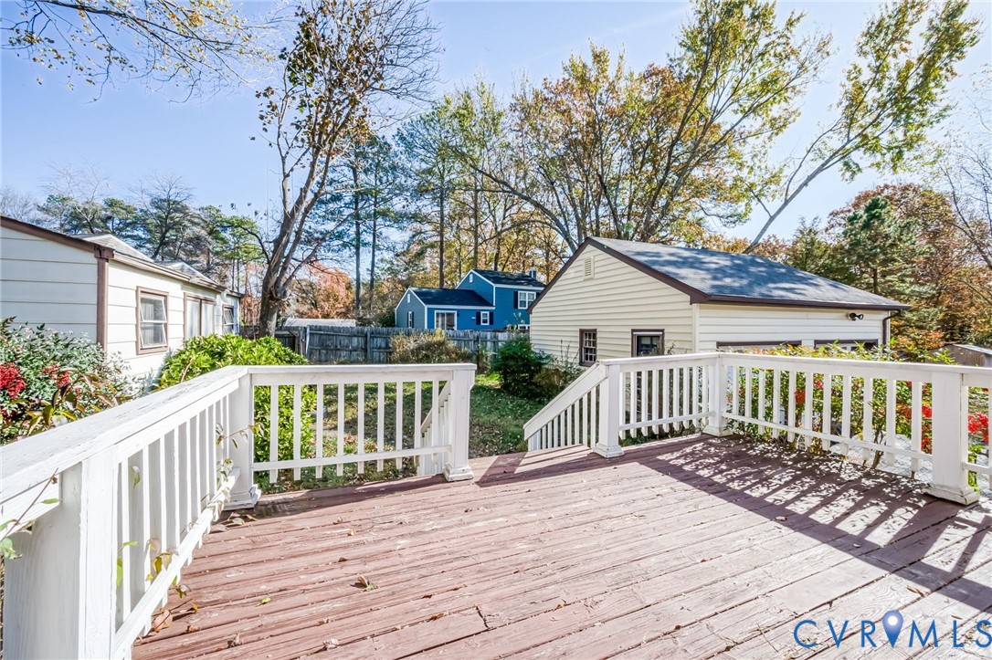 201 Monath Road Chesterfield, VA 23236 - Photo 25 of 30 a view of a wooden deck and a yard