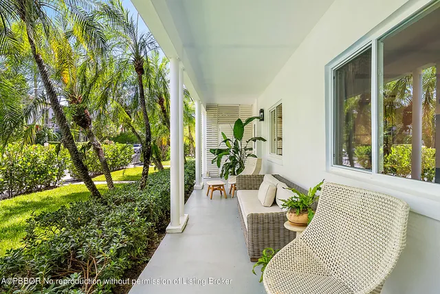 a view of balcony with patio
