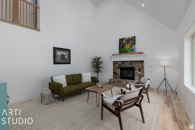 2807 North Ogden Canyon Road Eden, UT 84310 - Photo 18 of 72 Vaulted ceilings featuring recessed lighting and wood-finish flooring